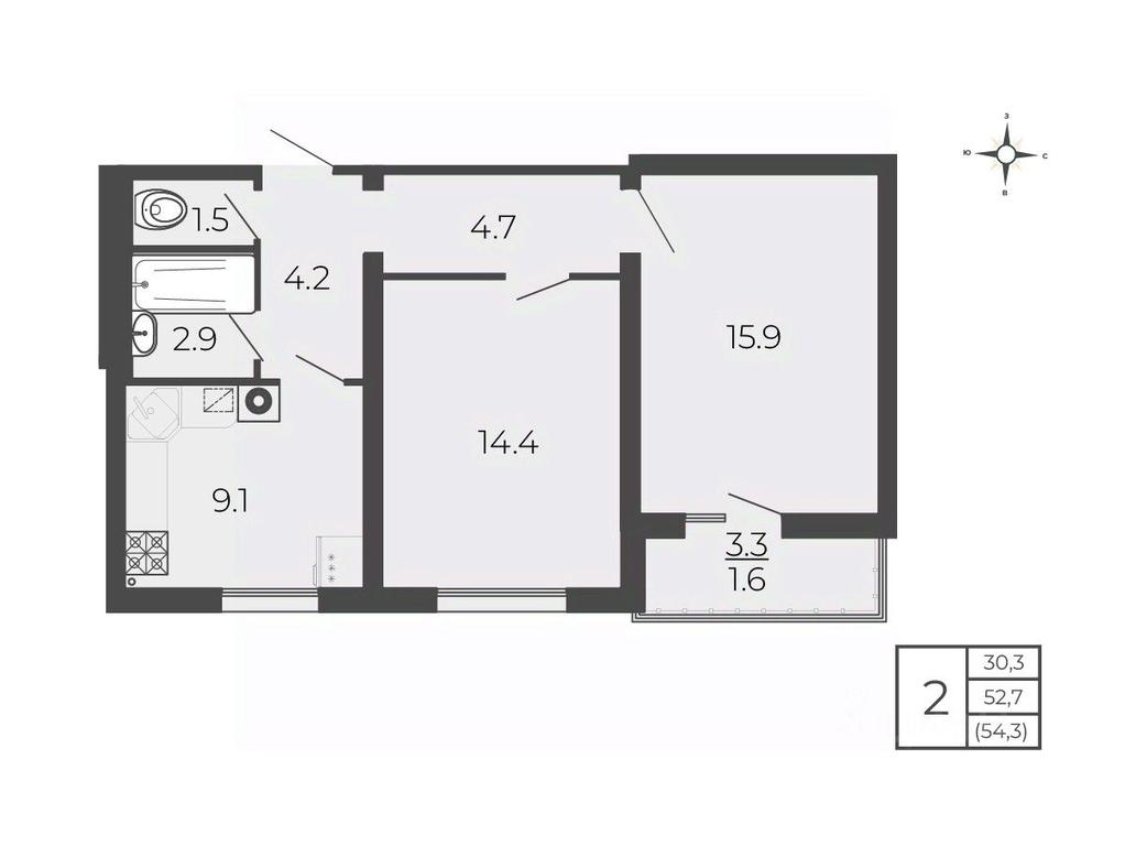 1-BD Apartment Sale, 54.3 sq. m. at Novy Blagodar, 2-y Shakhovskoy proyezd, Volokolamsk, Moscow Region, Russia #1 1-BD Apartment Sale, 54.3 sq. m. at Novy Blagodar, 2-y Shakhovskoy proyezd, Volokolamsk, Moscow Region, Russia #1