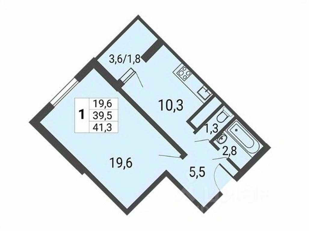 Apartment Sale, 41.3 sq. m. at Nekrasovka, Lipchanskogo Street, Moscow, Russia #1