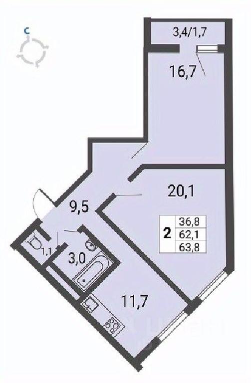1-BD Apartment Sale, 63.8平方米 at Nekrasovka, Lipchanskogo Street, Moscow, Russia #1 1-BD Apartment Sale, 63.8平方米 at Nekrasovka, Lipchanskogo Street, Moscow, Russia #1