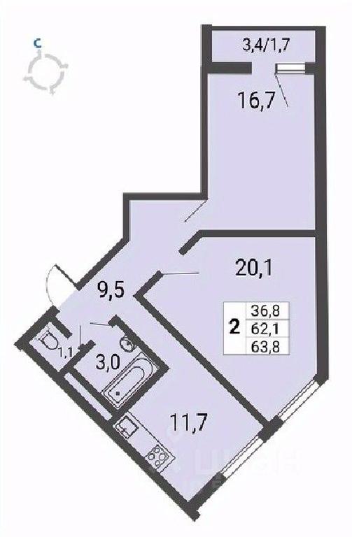 1-BD Apartment Sale, 63.8 sq. m. at Nekrasovka, Lipchanskogo Street, Moscow, Russia #1 1-BD Apartment Sale, 63.8 sq. m. at Nekrasovka, Lipchanskogo Street, Moscow, Russia #1