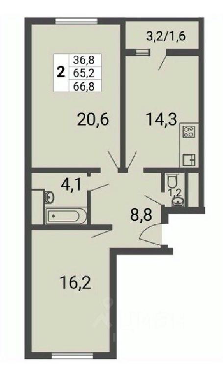 1-BD Apartment Sale, 66.8平方米 at Nekrasovka, Lipchanskogo Street, Moscow, Russia #1 1-BD Apartment Sale, 66.8平方米 at Nekrasovka, Lipchanskogo Street, Moscow, Russia #1