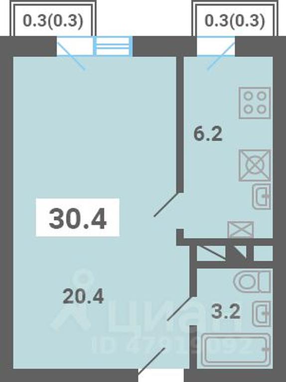 Apartment Sale, 30.4 sq. m. at Iuzhnaya dolina, mikrorayon Yuzhnyye Gorki, posyolok Meshcherino, Leninskiy City District, Moscow Region, Russia #1 Apartment Sale, 30.4 sq. m. at Iuzhnaya dolina, mikrorayon Yuzhnyye Gorki, posyolok Meshcherino, Leninskiy City District, Moscow Region, Russia #1