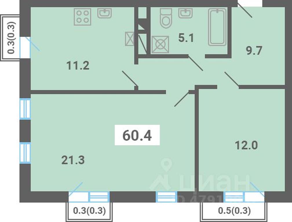 1-BD Apartment Sale, 60.4 sq. m. at Iuzhnaya dolina, mikrorayon Yuzhnyye Gorki, posyolok Meshcherino, Leninskiy City District, Moscow Region, Russia #1 1-BD Apartment Sale, 60.4 sq. m. at Iuzhnaya dolina, mikrorayon Yuzhnyye Gorki, posyolok Meshcherino, Leninskiy City District, Moscow Region, Russia #1