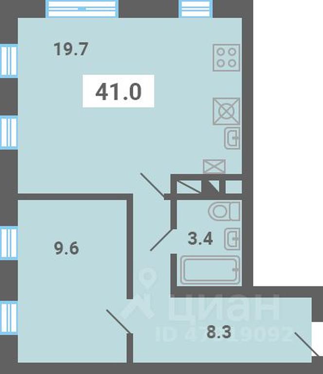 Apartment Sale, 41平方米 at Iuzhnaya dolina, mikrorayon Yuzhnyye Gorki, posyolok Meshcherino, Leninskiy City District, Moscow Region, Russia #1 Apartment Sale, 41平方米 at Iuzhnaya dolina, mikrorayon Yuzhnyye Gorki, posyolok Meshcherino, Leninskiy City District, Moscow Region, Russia #1