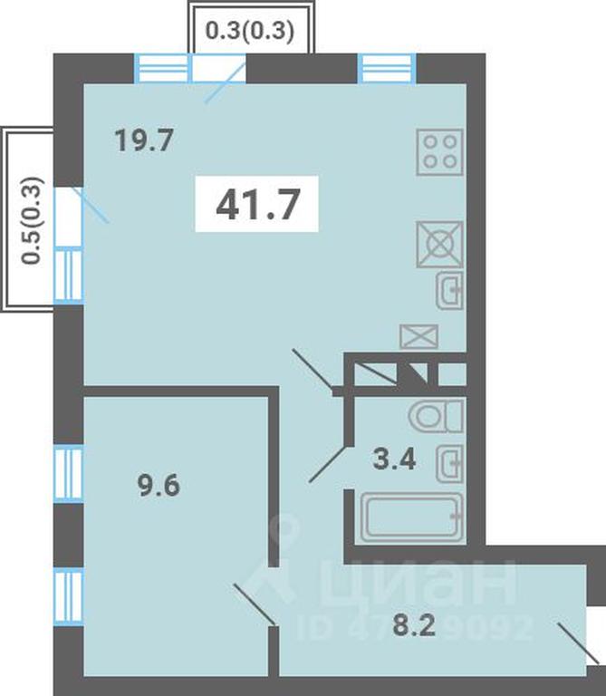 Apartment Sale, 41.7平方米 at Iuzhnaya dolina, mikrorayon Yuzhnyye Gorki, posyolok Meshcherino, Leninskiy City District, Moscow Region, Russia #1 Apartment Sale, 41.7平方米 at Iuzhnaya dolina, mikrorayon Yuzhnyye Gorki, posyolok Meshcherino, Leninskiy City District, Moscow Region, Russia #1