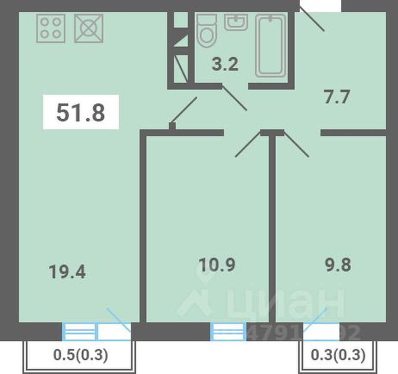 1-BD Apartment Sale, 51.8 sq. m. at Iuzhnaya dolina, mikrorayon Yuzhnyye Gorki, posyolok Meshcherino, Leninskiy City District, Moscow Region, Russia #1 1-BD Apartment Sale, 51.8 sq. m. at Iuzhnaya dolina, mikrorayon Yuzhnyye Gorki, posyolok Meshcherino, Leninskiy City District, Moscow Region, Russia #1