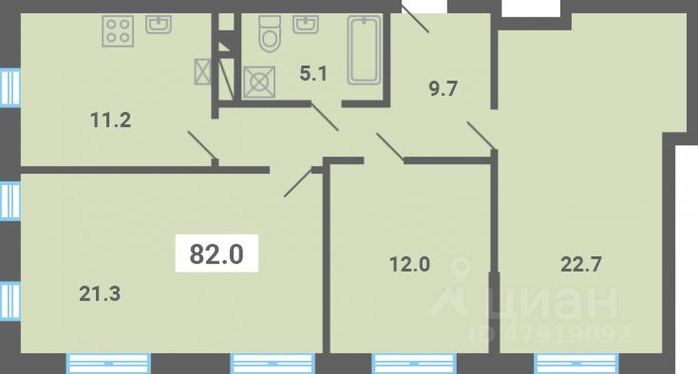 2-BD Apartment Sale, 82 sq. m. at Iuzhnaya dolina, mikrorayon Yuzhnyye Gorki, posyolok Meshcherino, Leninskiy City District, Moscow Region, Russia #1 2-BD Apartment Sale, 82 sq. m. at Iuzhnaya dolina, mikrorayon Yuzhnyye Gorki, posyolok Meshcherino, Leninskiy City District, Moscow Region, Russia #1