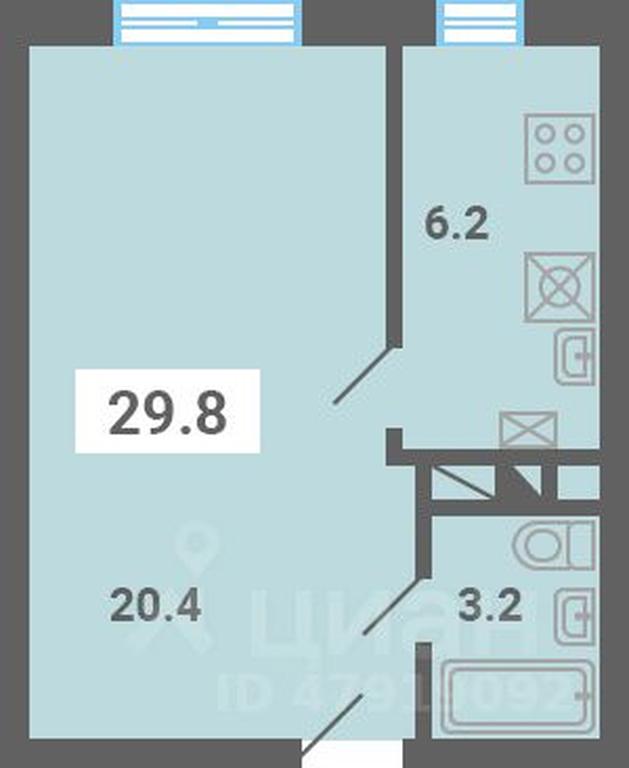 Apartment Sale, 29.8 sq. m. at Iuzhnaya dolina, mikrorayon Yuzhnyye Gorki, posyolok Meshcherino, Leninskiy City District, Moscow Region, Russia #1 Apartment Sale, 29.8 sq. m. at Iuzhnaya dolina, mikrorayon Yuzhnyye Gorki, posyolok Meshcherino, Leninskiy City District, Moscow Region, Russia #1