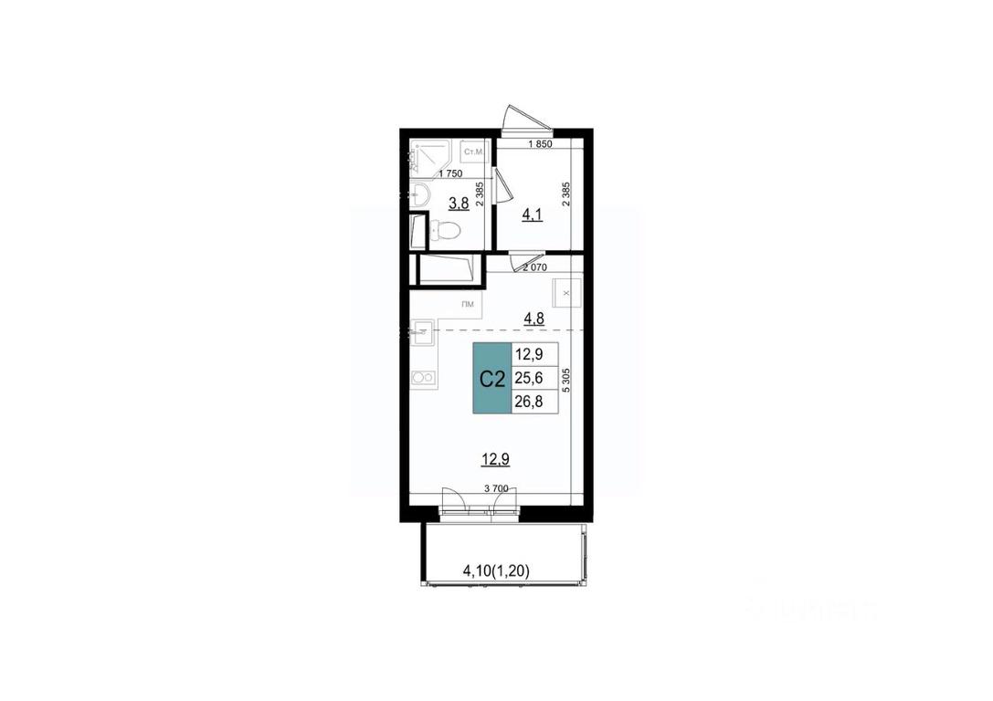 Apartment Sale, 26.8 sq. m. at Mikrorayon 6 6A, 6A mikrorayon, Odintsovo, Moscow Region, Russia #1 Apartment Sale, 26.8 sq. m. at Mikrorayon 6 6A, 6A mikrorayon, Odintsovo, Moscow Region, Russia #1