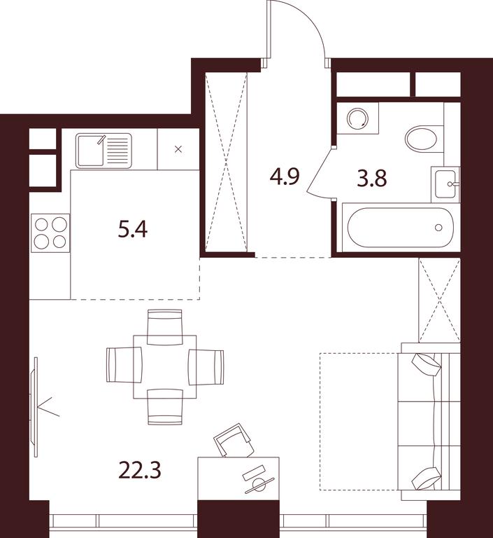 Apartment Sale, 36.4 sq. m. at INDY TOWERS (Indi Tauerz), Kuusinen Street, Moscow, Russia #1 Apartment Sale, 36.4 sq. m. at INDY TOWERS (Indi Tauerz), Kuusinen Street, Moscow, Russia #1