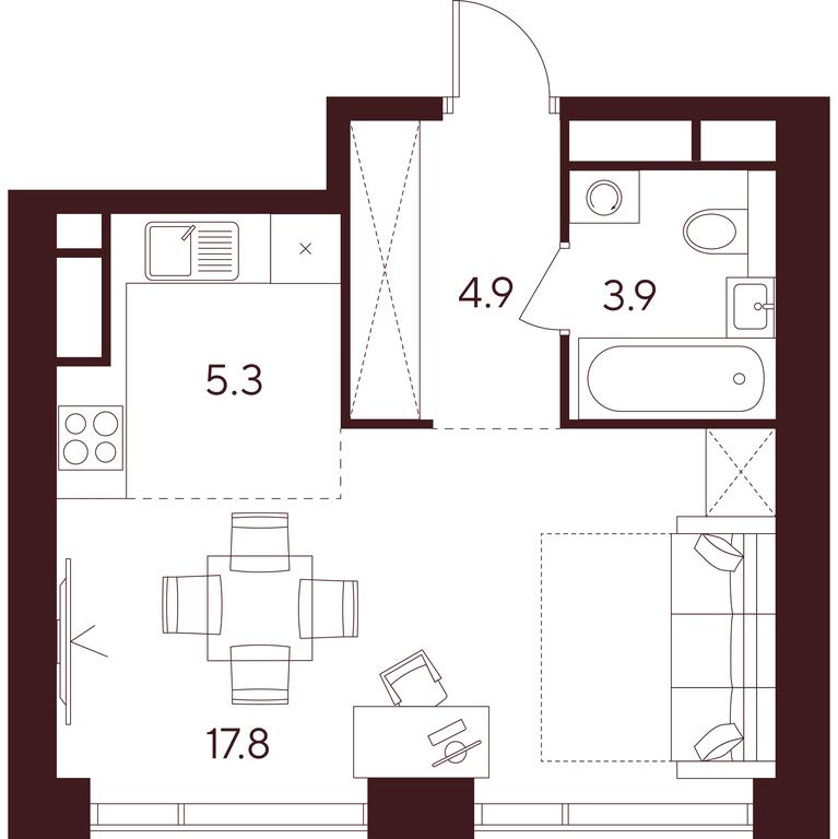 Apartment Sale, 31.9平方米 at INDY TOWERS (Indi Tauerz), Kuusinen Street, Moscow, Russia #1 Apartment Sale, 31.9平方米 at INDY TOWERS (Indi Tauerz), Kuusinen Street, Moscow, Russia #1