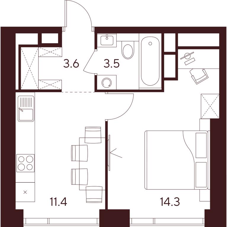 1-BD Apartment Sale, 32.8 sq. m. at INDY TOWERS (Indi Tauerz), Kuusinen Street, Moscow, Russia #1 1-BD Apartment Sale, 32.8 sq. m. at INDY TOWERS (Indi Tauerz), Kuusinen Street, Moscow, Russia #1