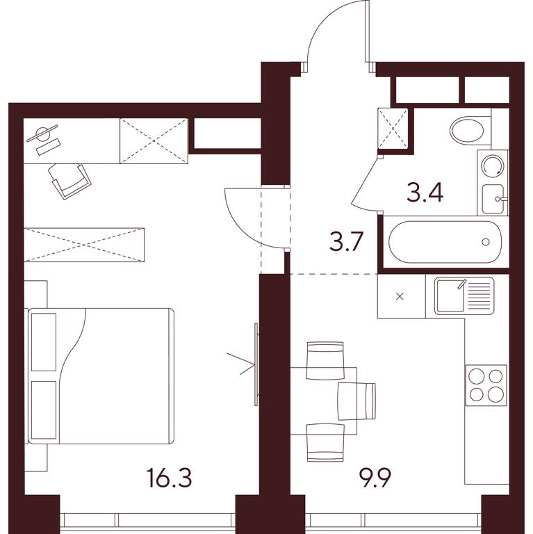 1-BD Apartment Sale, 33.3 sq. m. at INDY TOWERS (Indi Tauerz), Kuusinen Street, Moscow, Russia #1 1-BD Apartment Sale, 33.3 sq. m. at INDY TOWERS (Indi Tauerz), Kuusinen Street, Moscow, Russia #1