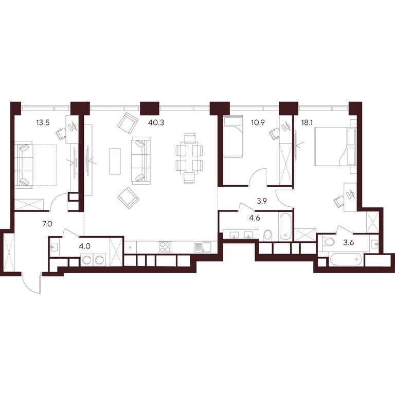 3-BD Apartment Sale, 105.9平方米 at INDY TOWERS (Indi Tauerz), Kuusinen Street, Moscow, Russia #1 3-BD Apartment Sale, 105.9平方米 at INDY TOWERS (Indi Tauerz), Kuusinen Street, Moscow, Russia #1