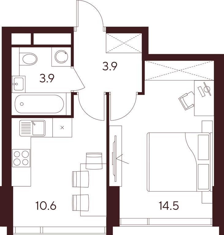 1-BD Apartment Sale, 32.9 sq. m. at INDY TOWERS (Indi Tauerz), Kuusinen Street, Moscow, Russia #1 1-BD Apartment Sale, 32.9 sq. m. at INDY TOWERS (Indi Tauerz), Kuusinen Street, Moscow, Russia #1