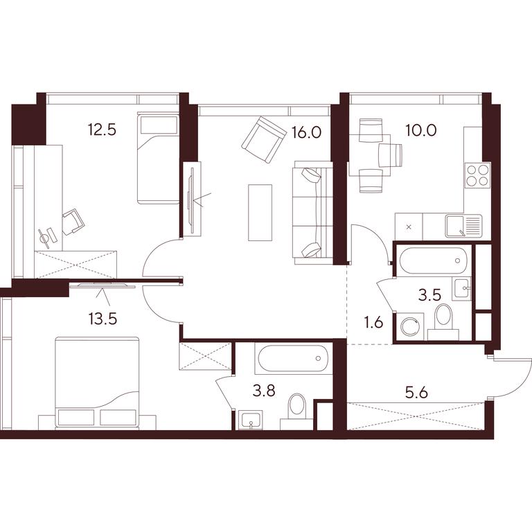 3-BD Apartment Sale, 66.5 sq. m. at INDY TOWERS (Indi Tauerz), Kuusinen Street, Moscow, Russia #1 3-BD Apartment Sale, 66.5 sq. m. at INDY TOWERS (Indi Tauerz), Kuusinen Street, Moscow, Russia #1