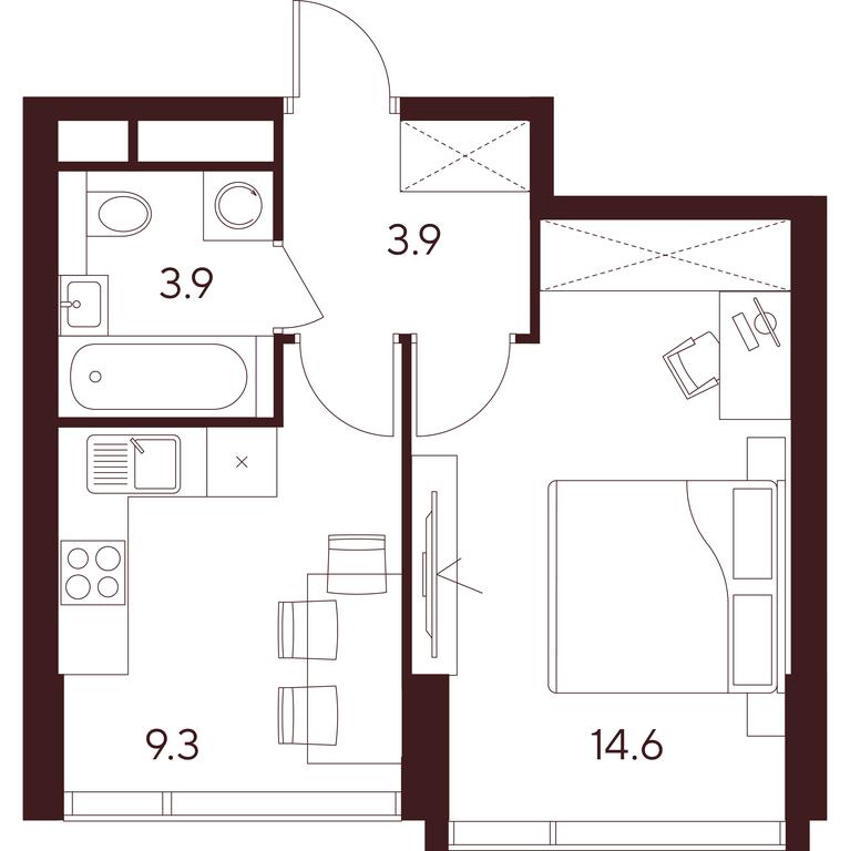 1-BD Apartment Sale, 31.7 sq. m. at INDY TOWERS (Indi Tauerz), Kuusinen Street, Moscow, Russia #1 1-BD Apartment Sale, 31.7 sq. m. at INDY TOWERS (Indi Tauerz), Kuusinen Street, Moscow, Russia #1