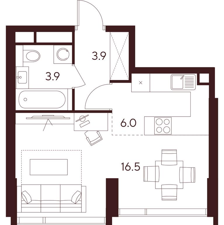 Apartment Sale, 30.3 sq. m. at INDY TOWERS (Indi Tauerz), Kuusinen Street, Moscow, Russia #1 Apartment Sale, 30.3 sq. m. at INDY TOWERS (Indi Tauerz), Kuusinen Street, Moscow, Russia #1