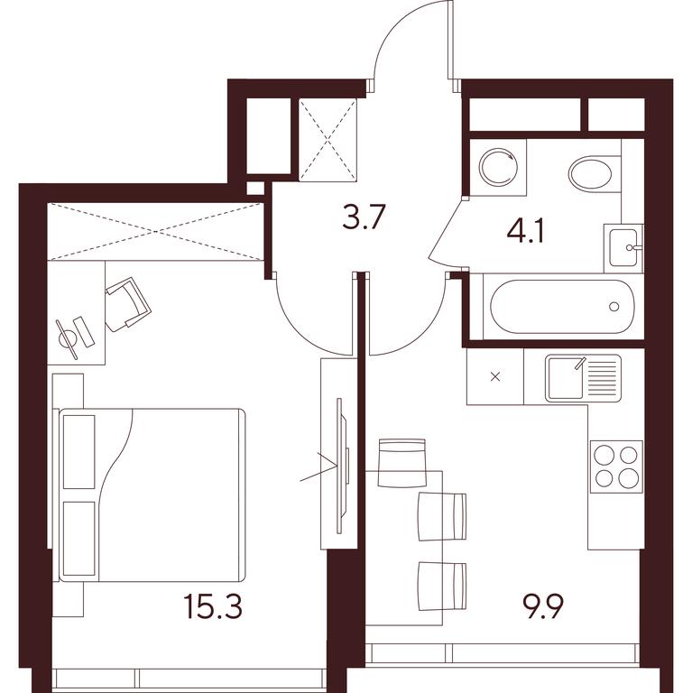 1-BD Apartment Sale, 33平方米 at INDY TOWERS (Indi Tauerz), Kuusinen Street, Moscow, Russia #1 1-BD Apartment Sale, 33平方米 at INDY TOWERS (Indi Tauerz), Kuusinen Street, Moscow, Russia #1
