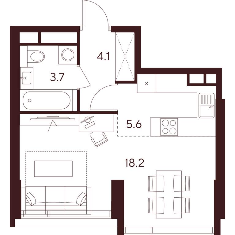 Apartment Sale, 31.6 sq. m. at INDY TOWERS (Indi Tauerz), Kuusinen Street, Moscow, Russia #1 Apartment Sale, 31.6 sq. m. at INDY TOWERS (Indi Tauerz), Kuusinen Street, Moscow, Russia #1