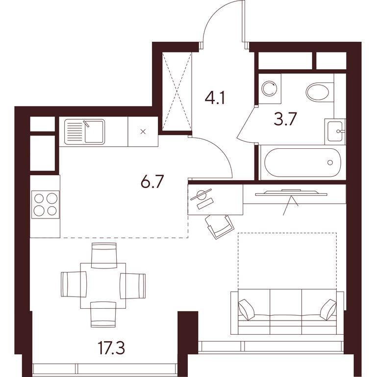 Apartment Sale, 31.8平方米 at INDY TOWERS (Indi Tauerz), Kuusinen Street, Moscow, Russia #1 Apartment Sale, 31.8平方米 at INDY TOWERS (Indi Tauerz), Kuusinen Street, Moscow, Russia #1