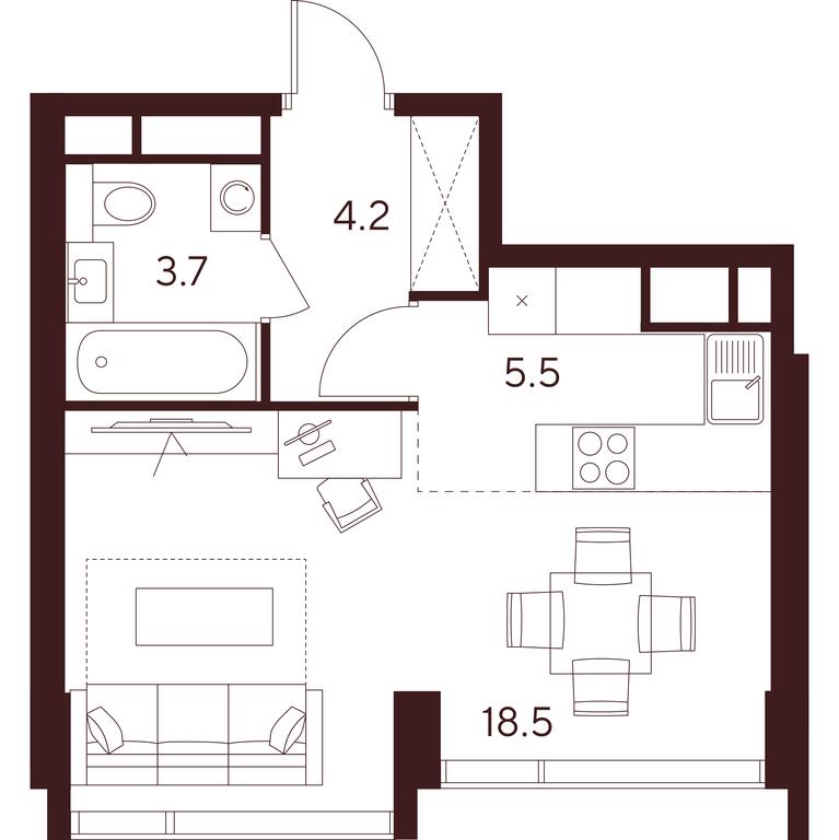 Apartment Sale, 31.9 sq. m. at INDY TOWERS (Indi Tauerz), Kuusinen Street, Moscow, Russia #1 Apartment Sale, 31.9 sq. m. at INDY TOWERS (Indi Tauerz), Kuusinen Street, Moscow, Russia #1