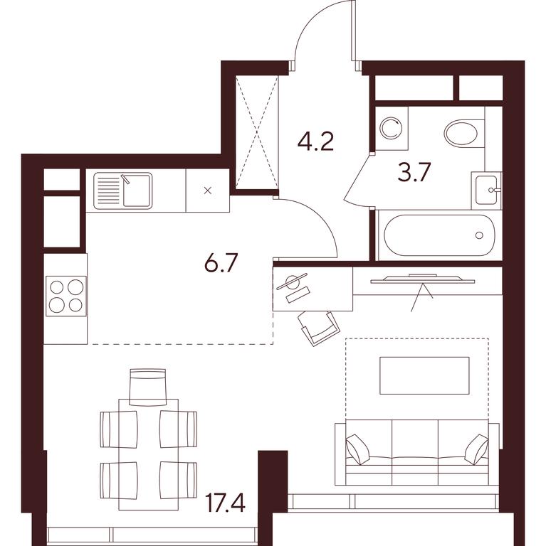 Apartment Sale, 32 sq. m. at INDY TOWERS (Indi Tauerz), Kuusinen Street, Moscow, Russia #1 Apartment Sale, 32 sq. m. at INDY TOWERS (Indi Tauerz), Kuusinen Street, Moscow, Russia #1