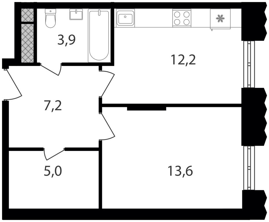 1-BD Apartment Sale, 41.9 sq. m. at Varshavskie Vorota, Varshavskoye Highway, 141, Moscow, Russia #1 1-BD Apartment Sale, 41.9 sq. m. at Varshavskie Vorota, Varshavskoye Highway, 141, Moscow, Russia #1