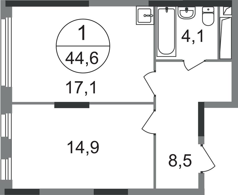 Apartment Sale, 44.6平方米 at Peredelkino Blizhnee, Korneya Chukovskogo Street, 1, Vnukovskoye Settlement, Moscow, Russia #1 Apartment Sale, 44.6平方米 at Peredelkino Blizhnee, Korneya Chukovskogo Street, 1, Vnukovskoye Settlement, Moscow, Russia #1