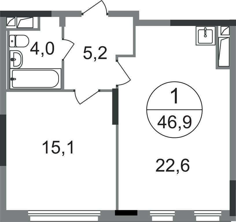 Apartment Sale, 46.9 sq. m. at Peredelkino Blizhnee, Korneya Chukovskogo Street, 1, Vnukovskoye Settlement, Moscow, Russia #1 Apartment Sale, 46.9 sq. m. at Peredelkino Blizhnee, Korneya Chukovskogo Street, 1, Vnukovskoye Settlement, Moscow, Russia #1