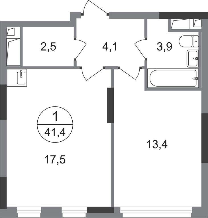 Apartment Sale, 41.4平方米 at Peredelkino Blizhnee, Korneya Chukovskogo Street, 1, Vnukovskoye Settlement, Moscow, Russia #1 Apartment Sale, 41.4平方米 at Peredelkino Blizhnee, Korneya Chukovskogo Street, 1, Vnukovskoye Settlement, Moscow, Russia #1