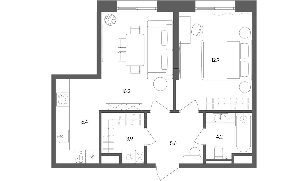 1-BD Apartment Sale, 49.2 sq. m. at Sokolniki (Sokolniki), Gastello Street, Moscow, Russia #1 1-BD Apartment Sale, 49.2 sq. m. at Sokolniki (Sokolniki), Gastello Street, Moscow, Russia #1