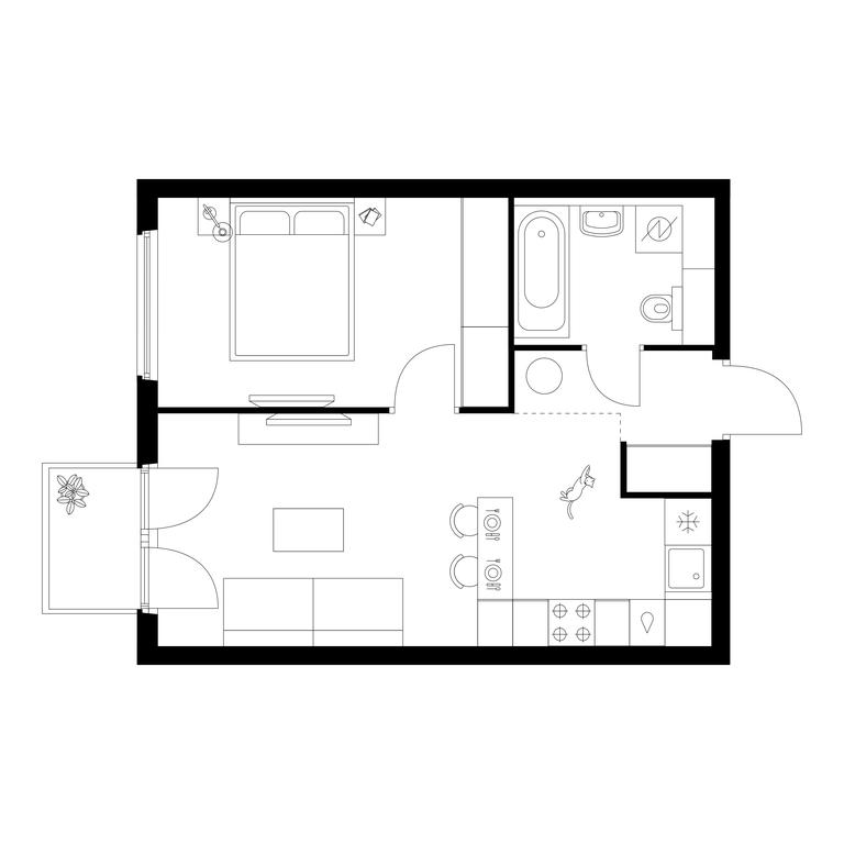 1-BD Apartment Sale, 40.8 sq. m. at Kronshtadtskiy 9, Kronshtadtsky Boulevard, 9с21, Moscow, Russia #1 1-BD Apartment Sale, 40.8 sq. m. at Kronshtadtskiy 9, Kronshtadtsky Boulevard, 9с21, Moscow, Russia #1