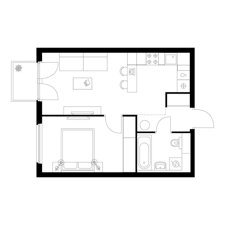1-BD Apartment Sale, 40.8 sq. m. at Kronshtadtskiy 9, Kronshtadtsky Boulevard, 9с21, Moscow, Russia #1 1-BD Apartment Sale, 40.8 sq. m. at Kronshtadtskiy 9, Kronshtadtsky Boulevard, 9с21, Moscow, Russia #1