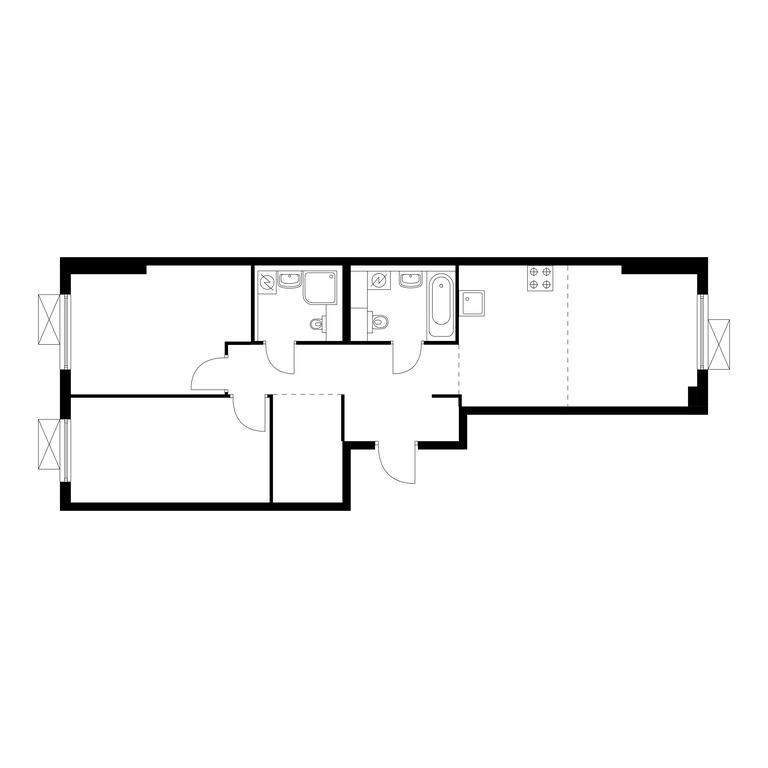 2-BD Apartment Sale, 63.5平方米 at Liublinskiy Park, Lyublinskaya Street, 78к2, Moscow, Russia #1 2-BD Apartment Sale, 63.5平方米 at Liublinskiy Park, Lyublinskaya Street, 78к2, Moscow, Russia #1