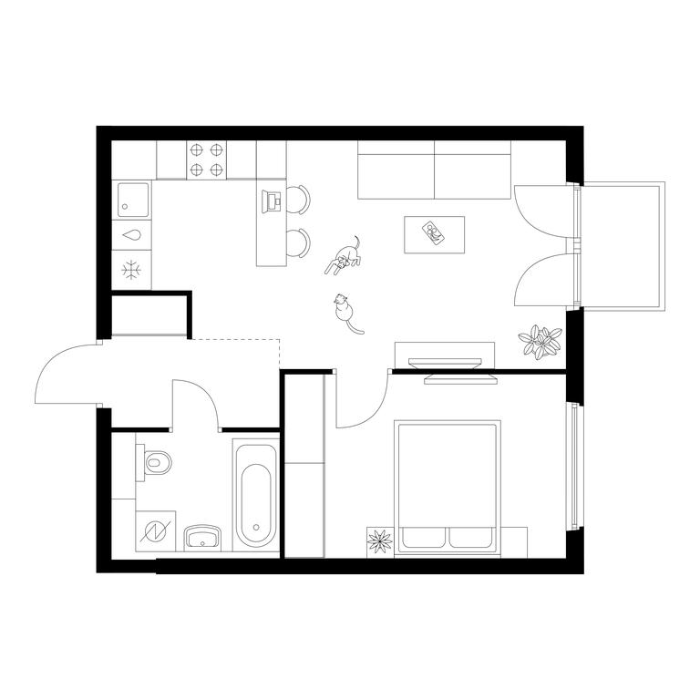 1-BD Apartment Sale, 42.7 sq. m. at Kronshtadtskiy 9, Kronshtadtsky Boulevard, 9с21, Moscow, Russia #1 1-BD Apartment Sale, 42.7 sq. m. at Kronshtadtskiy 9, Kronshtadtsky Boulevard, 9с21, Moscow, Russia #1