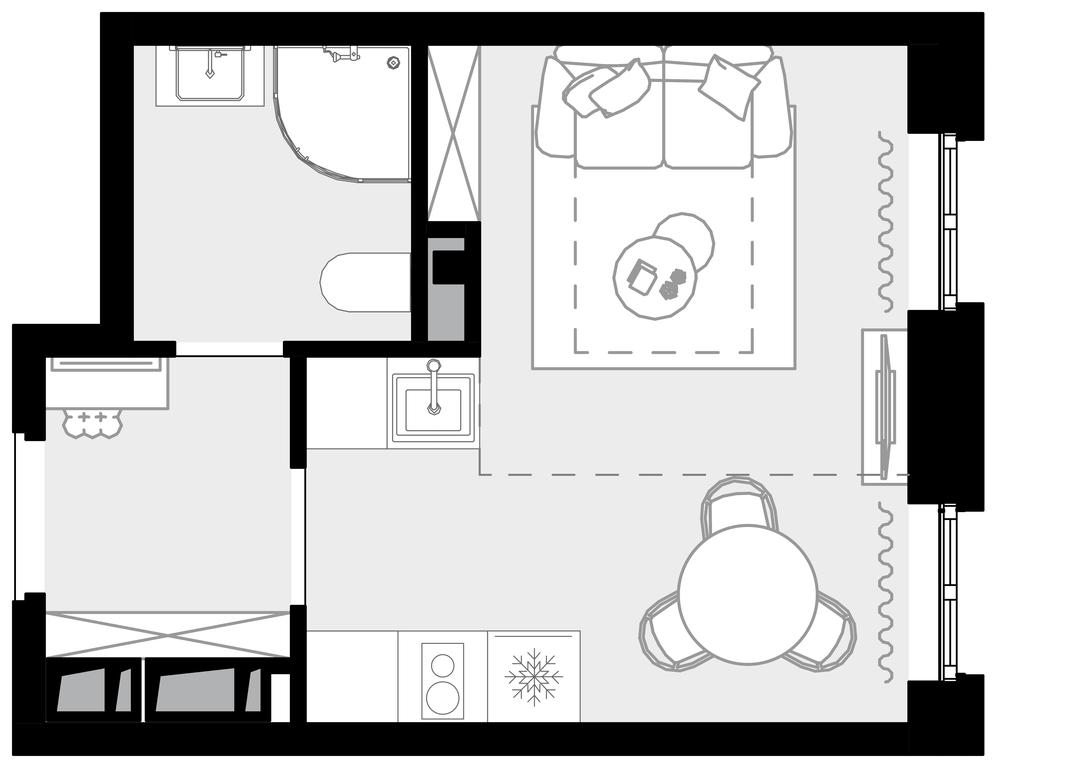 1-BD Apartment Sale, 22.4 sq. m. at Novaya Zvezda, Bachurinskaya ulitsa, 11, Settlement of Kommunarka, Moscow, Russia #1 1-BD Apartment Sale, 22.4 sq. m. at Novaya Zvezda, Bachurinskaya ulitsa, 11, Settlement of Kommunarka, Moscow, Russia #1