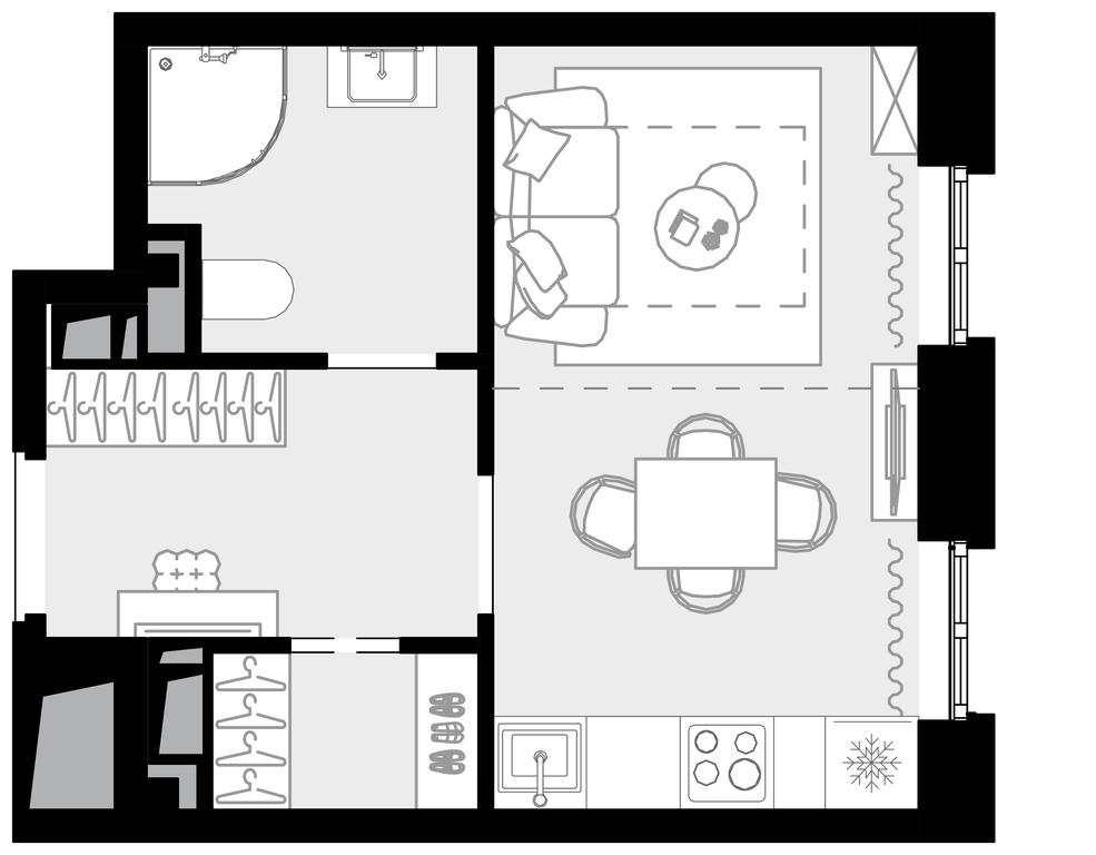 1-BD Apartment Sale, 24.4 sq. m. at Novaya Zvezda, Bachurinskaya ulitsa, 11, Settlement of Kommunarka, Moscow, Russia #1 1-BD Apartment Sale, 24.4 sq. m. at Novaya Zvezda, Bachurinskaya ulitsa, 11, Settlement of Kommunarka, Moscow, Russia #1