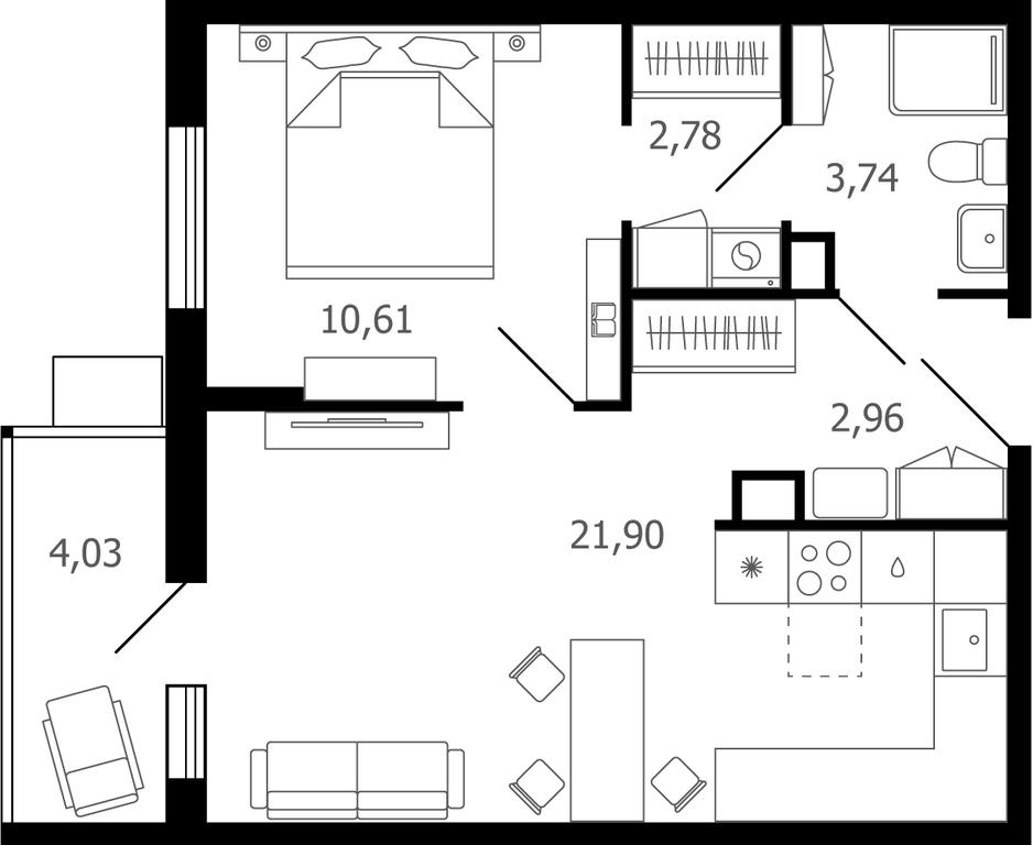 2-BD Apartment Sale, 43.3 sq. m. at Desyatka, Molodyozhnaya Street, 8, Ramenskoye, Moscow Region, Russia #1 2-BD Apartment Sale, 43.3 sq. m. at Desyatka, Molodyozhnaya Street, 8, Ramenskoye, Moscow Region, Russia #1