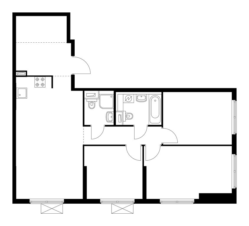 Продажа 3-комн. квартиры, 76,5 м² в ЖК «Перовское 2», Перовское шоссе, 4с2, Москва, Россия #1 Продажа 3-комн. квартиры, 76,5 м² в ЖК «Перовское 2», Перовское шоссе, 4с2, Москва, Россия #1