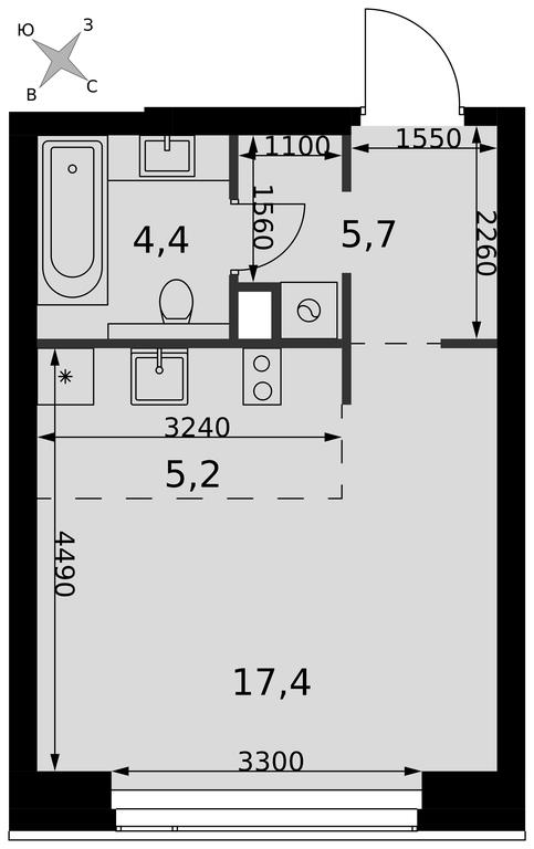 Apartment Sale, 32.7 sq. m. at Amber City, 3rd Khoroshyovsky Drive, 3А, Moscow, Russia #2 Apartment Sale, 32.7 sq. m. at Amber City, 3rd Khoroshyovsky Drive, 3А, Moscow, Russia #2