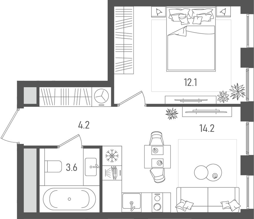 Продажа 1-комн. квартиры, 34,1 м² в ЖК «Pave», 2-й Павелецкий проезд, Москва, Россия #1 Продажа 1-комн. квартиры, 34,1 м² в ЖК «Pave», 2-й Павелецкий проезд, Москва, Россия #1