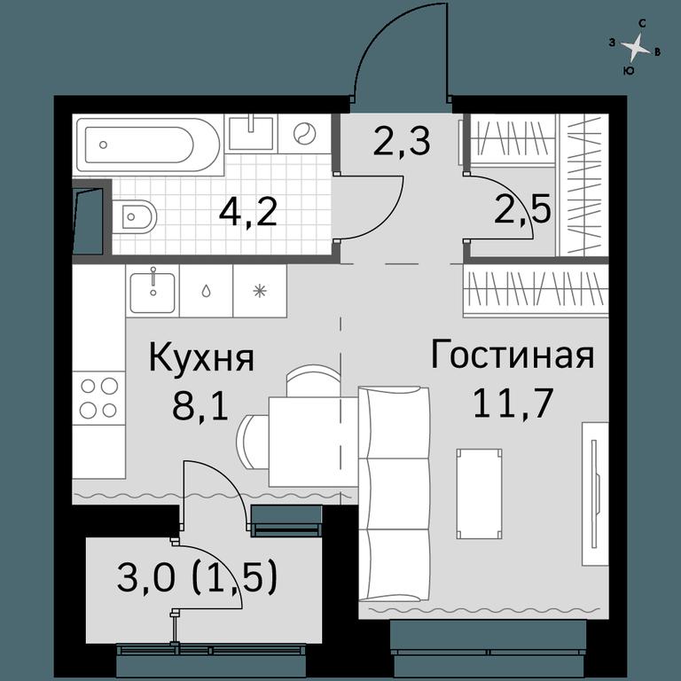 Apartment Sale, 30.3 sq. m. at Sky Garden, Stroitelny Drive, 9с6, Moscow, Russia #1 Apartment Sale, 30.3 sq. m. at Sky Garden, Stroitelny Drive, 9с6, Moscow, Russia #1