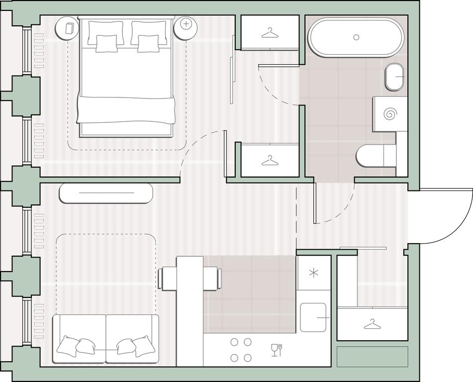 1-BD Apartment Sale, 36.84 sq. m. at Sreda na Kutuzovskom, Ivana Franko Street, Moscow, Russia #1 1-BD Apartment Sale, 36.84 sq. m. at Sreda na Kutuzovskom, Ivana Franko Street, Moscow, Russia #1