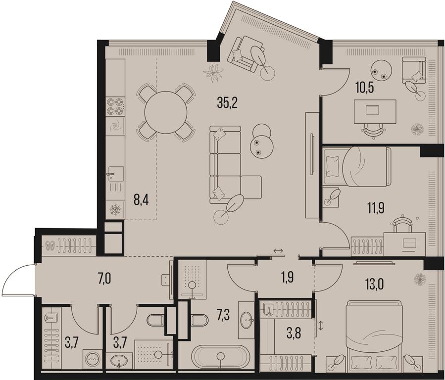 3-BD Apartment Sale, 106.4 sq. m. at High Life, Letnikovskaya Street, 11/10с1, Moscow, Russia #1 3-BD Apartment Sale, 106.4 sq. m. at High Life, Letnikovskaya Street, 11/10с1, Moscow, Russia #1