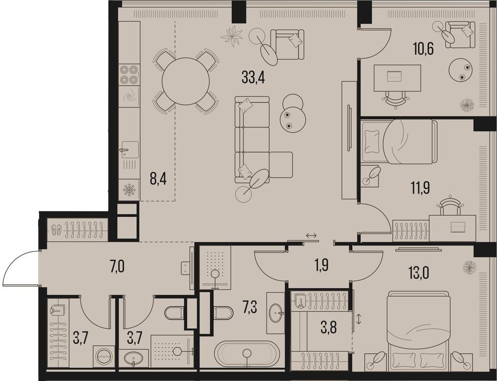 3-BD Apartment Sale, 104.7 sq. m. at High Life, Letnikovskaya Street, 11/10с1, Moscow, Russia #1 3-BD Apartment Sale, 104.7 sq. m. at High Life, Letnikovskaya Street, 11/10с1, Moscow, Russia #1