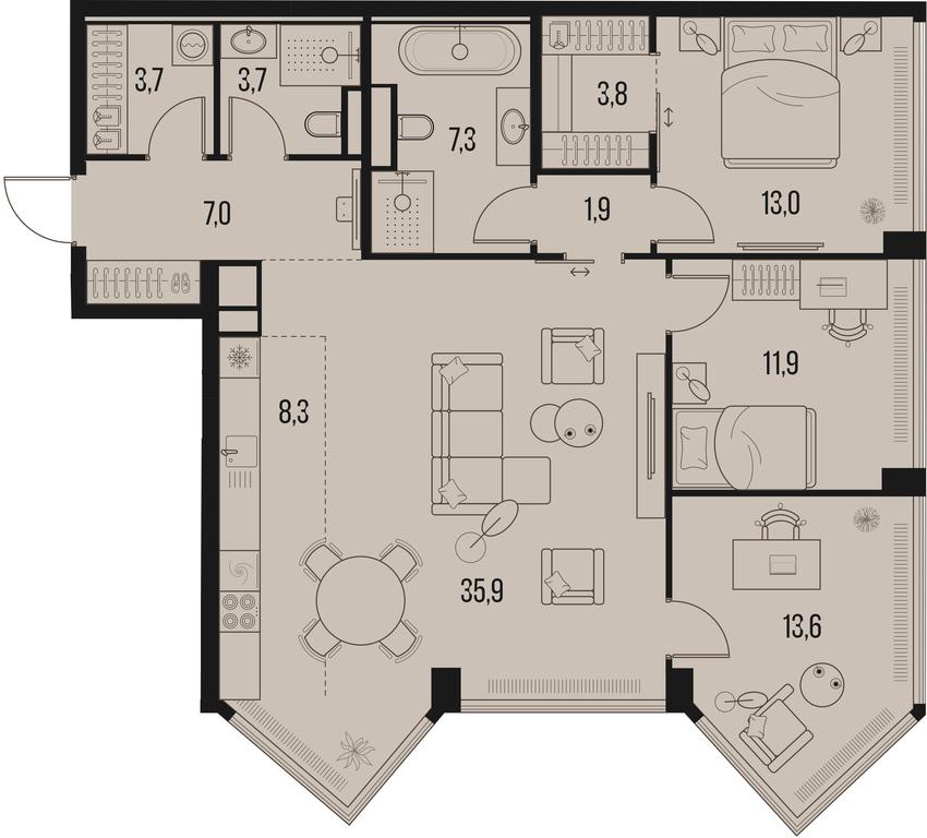 3-BD Apartment Sale, 110.1 sq. m. at High Life, Letnikovskaya Street, 11/10с1, Moscow, Russia #1 3-BD Apartment Sale, 110.1 sq. m. at High Life, Letnikovskaya Street, 11/10с1, Moscow, Russia #1