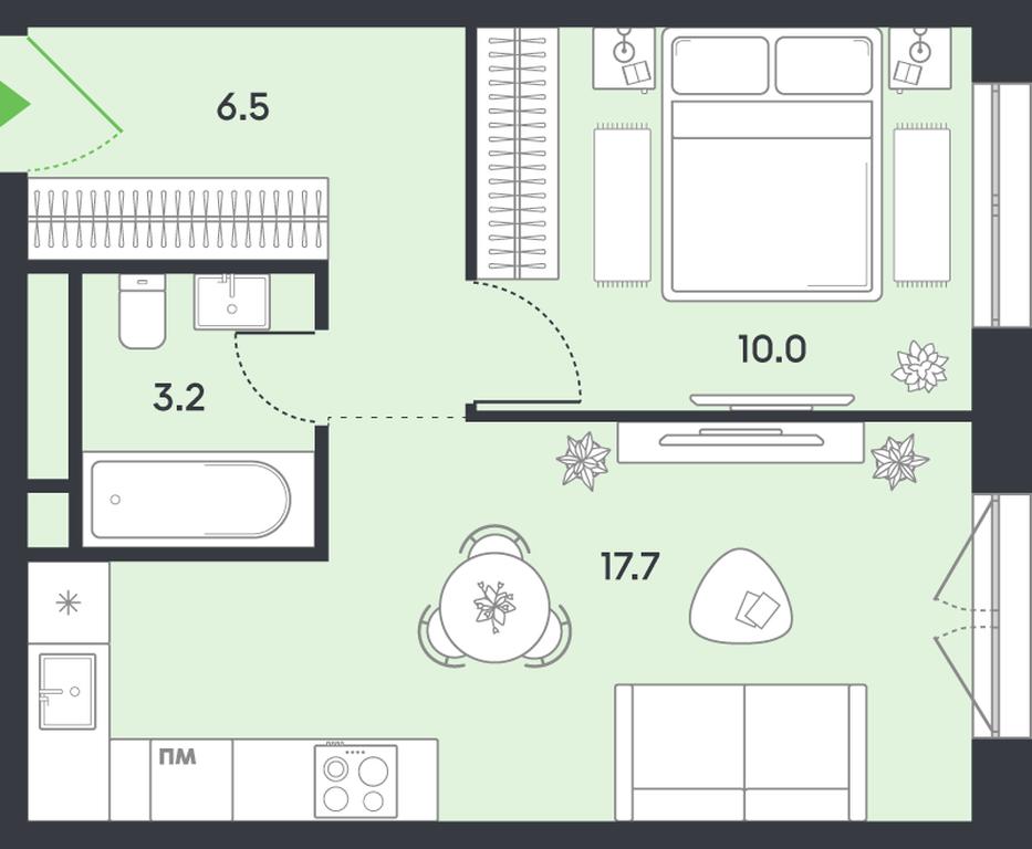 1-BD Apartment Sale, 37.4平方米 at balance, Ryazansky Avenue, Moscow, Russia #1 1-BD Apartment Sale, 37.4平方米 at balance, Ryazansky Avenue, Moscow, Russia #1