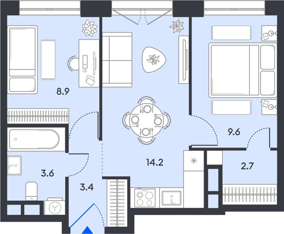 2-BD Apartment Sale, 42.4 sq. m. at balance, Ryazansky Avenue, Moscow, Russia #1 2-BD Apartment Sale, 42.4 sq. m. at balance, Ryazansky Avenue, Moscow, Russia #1