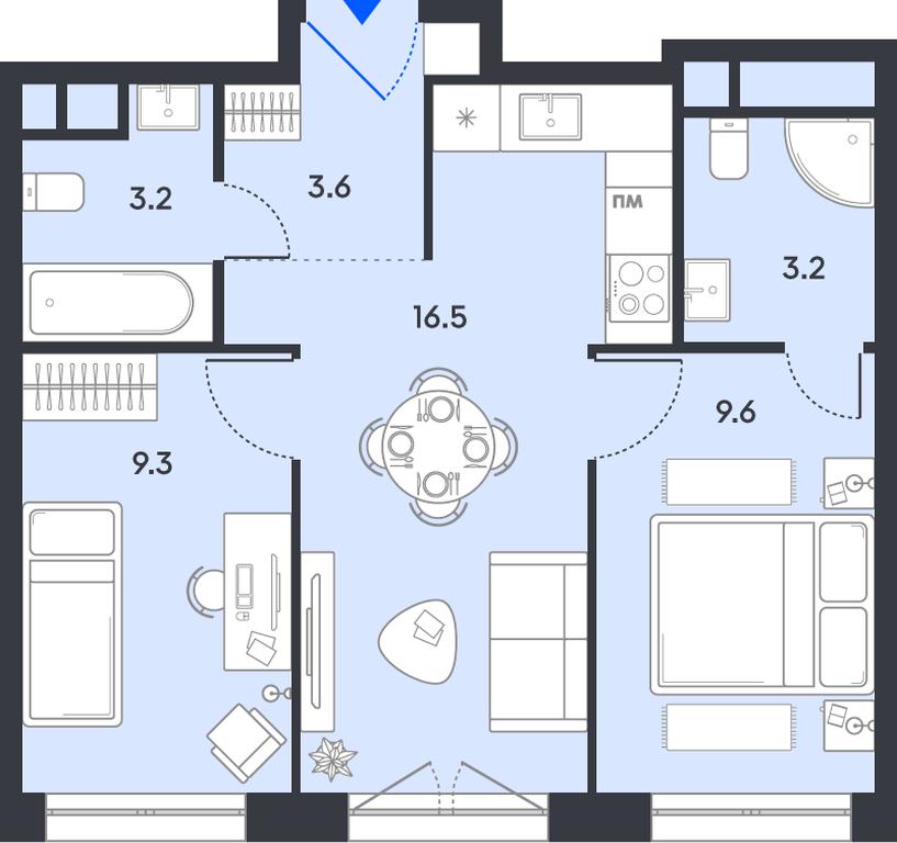 2-BD Apartment Sale, 45.4 sq. m. at balance, Ryazansky Avenue, Moscow, Russia #1 2-BD Apartment Sale, 45.4 sq. m. at balance, Ryazansky Avenue, Moscow, Russia #1
